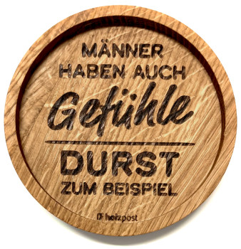 Untersetzer, Männer haben auch Gefühle, rund