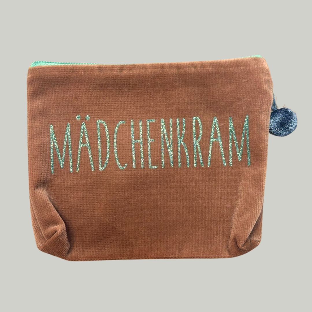 Kosmetiktasche Groß Mädchenkram braun