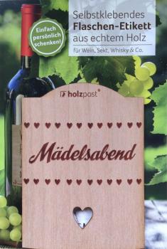 Flaschen-Etikett - Mädelsabend, selbstklebend