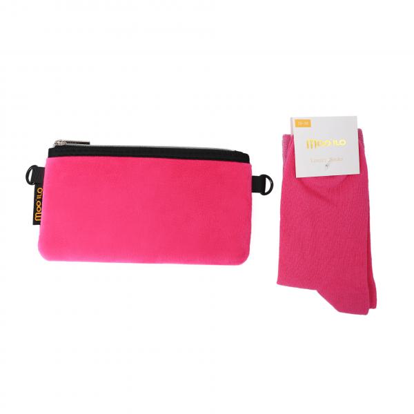 Socken - Lurex Pink & Velvet Clutch