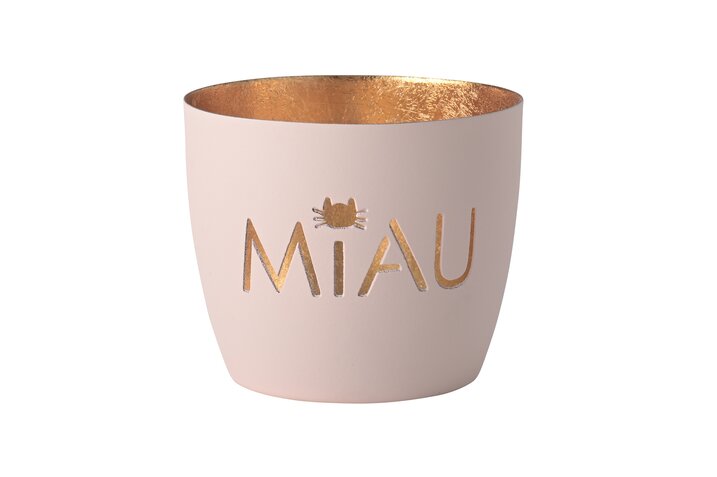 Madras, Windlicht, M, Motiv: Miau