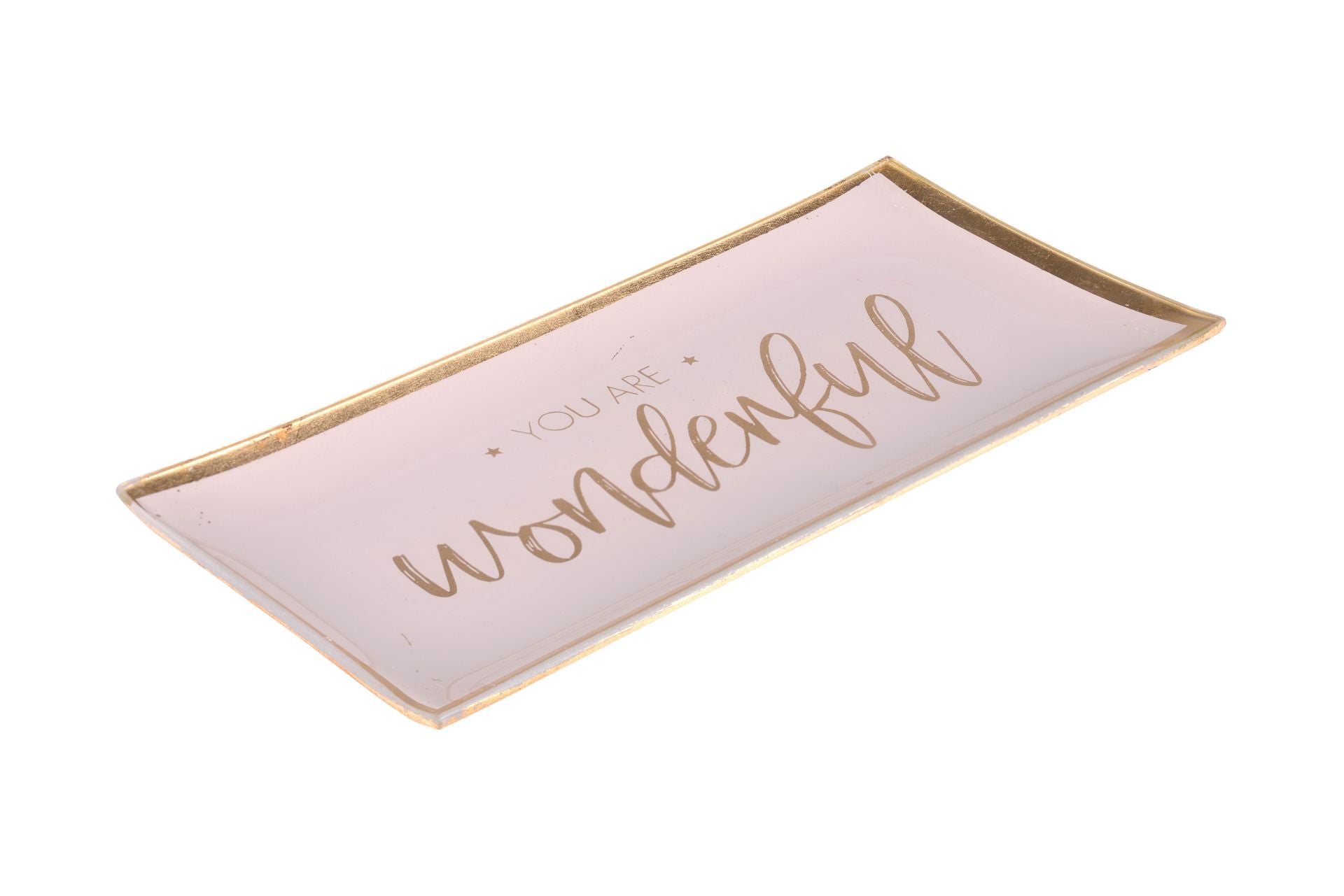 Love Plates, Glasteller, L, you are wonderful, rosa
