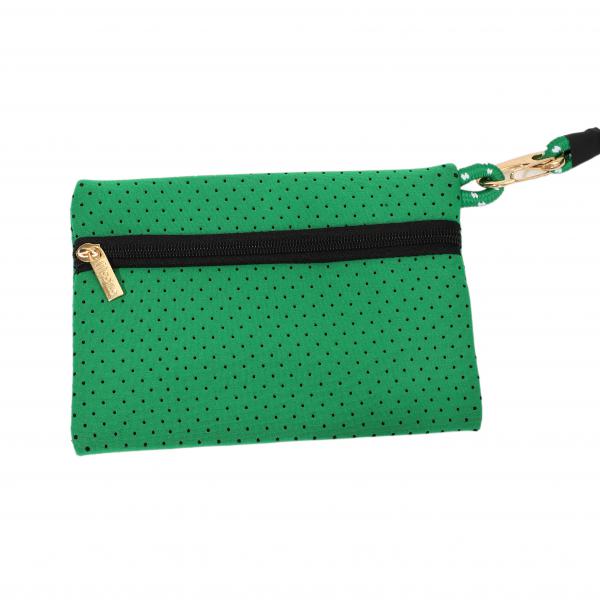 Neopren Tasche L Lightgreen - Pink