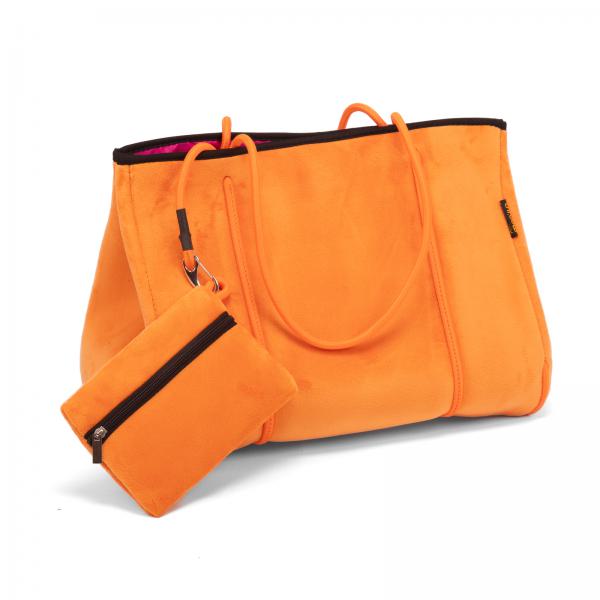 Samt Tasche L Orange