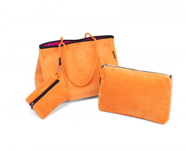Samt Tasche L Orange