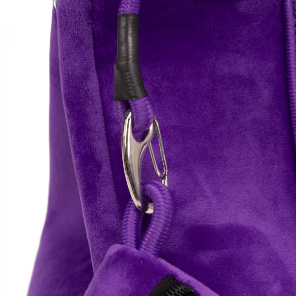 Samt Tasche L Lila