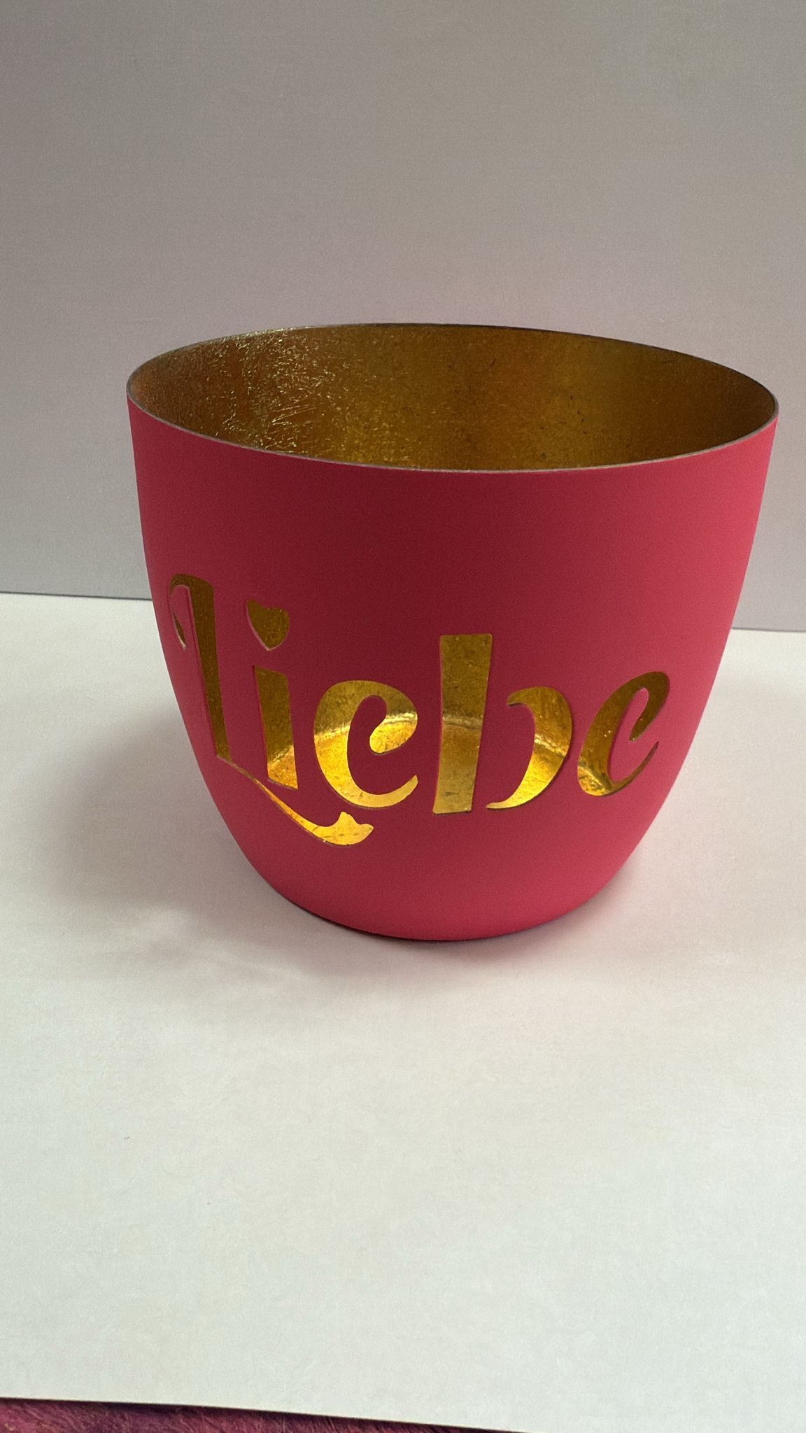 Madras, Windlicht, M, Motiv: Liebe