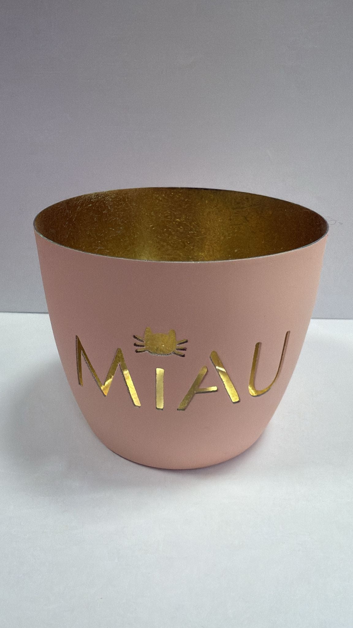 Madras, Windlicht, M, Motiv: Miau