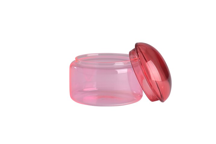 Voile, Glasdose, S, Borosilikatglas, rot/rosa