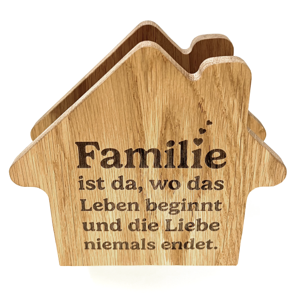 Serviettenhalter "HAUS" aus EICHE