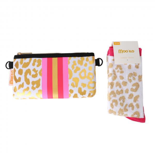 Socken Leo Weiß Gold - Leo Clutch