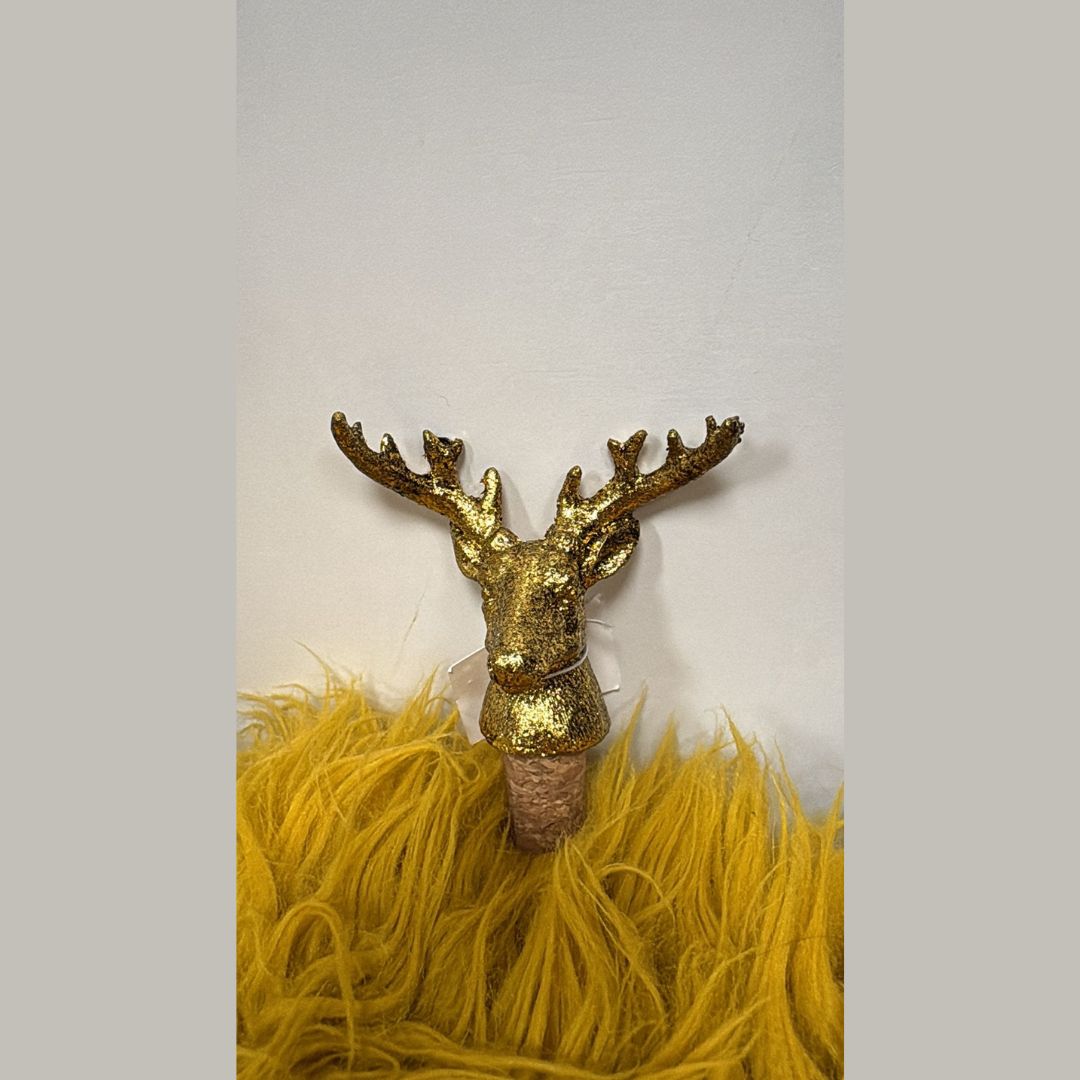 Flaschenverschluss Kork, Hirsch Gold klein