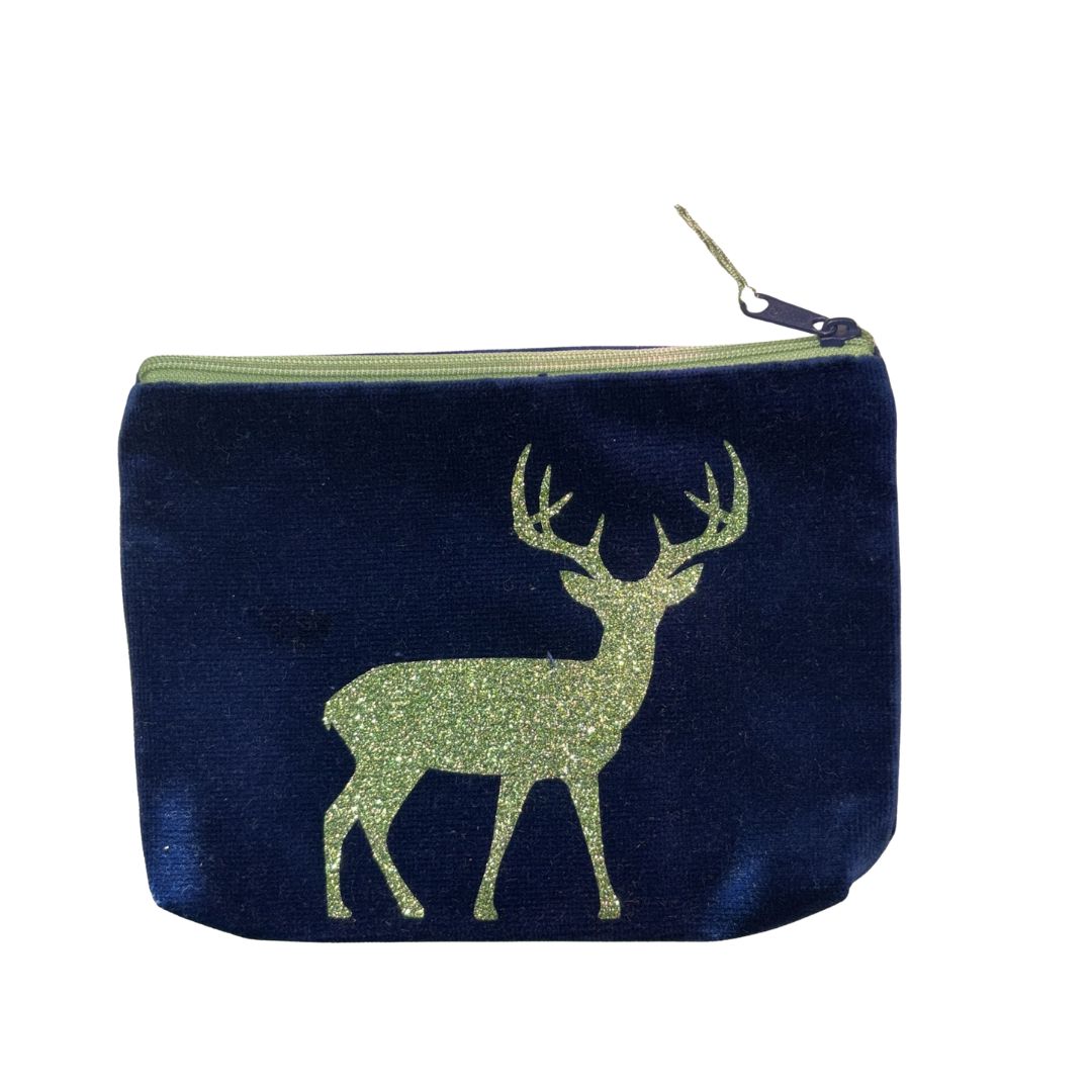 Kosmetiktasche Groß Elch blau