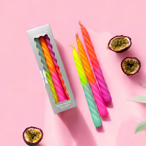 Neonkerzen gedippt - Twist Shades of Passionfruit