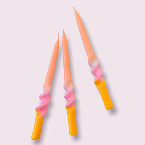 Neonkerzen gedippt - Swirl Valentine