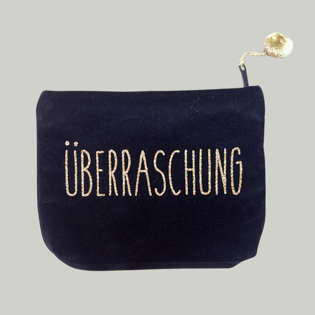 Kosmetiktasche Groß Überraschung schwarz