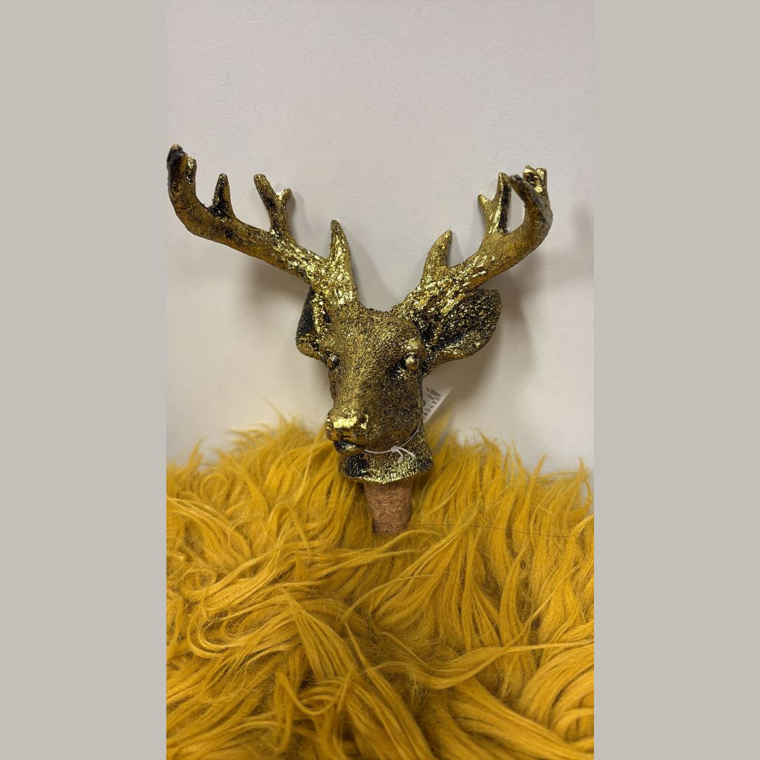 Flaschenverschluss Kork, Hirsch Gold