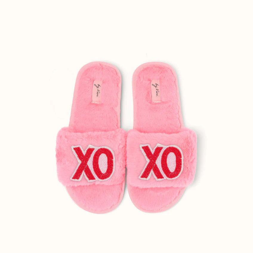 Broschenpaar für Slipper: XOXO