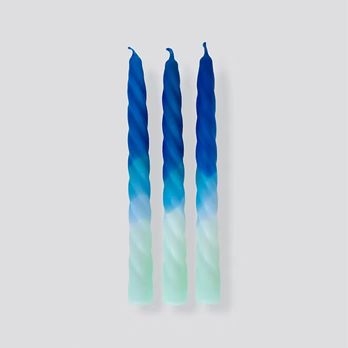 Neonkerzen gedippt - Twist Shades of Blueberry