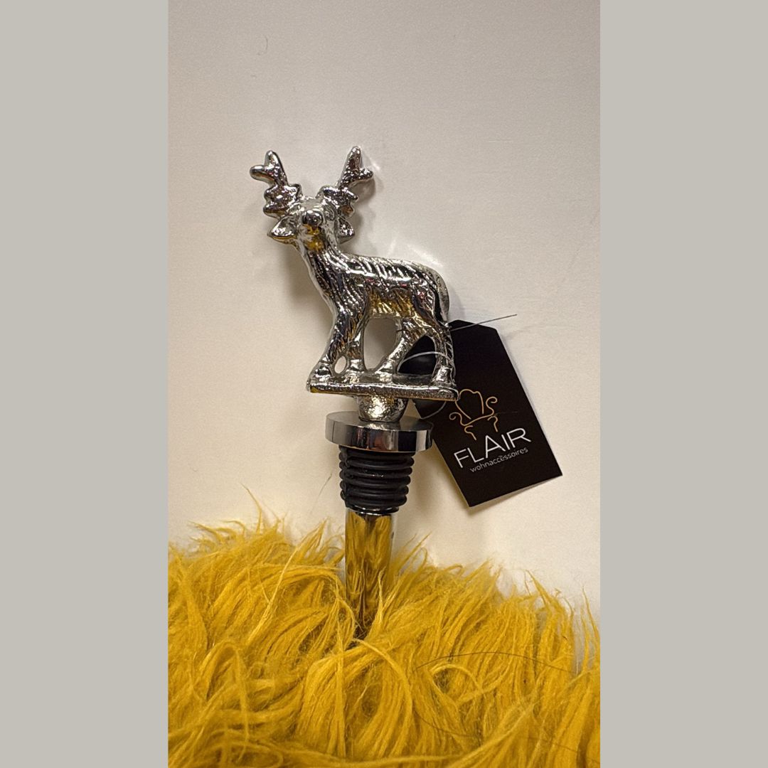 Flaschenverschluss Hirsch Ganz, Silber