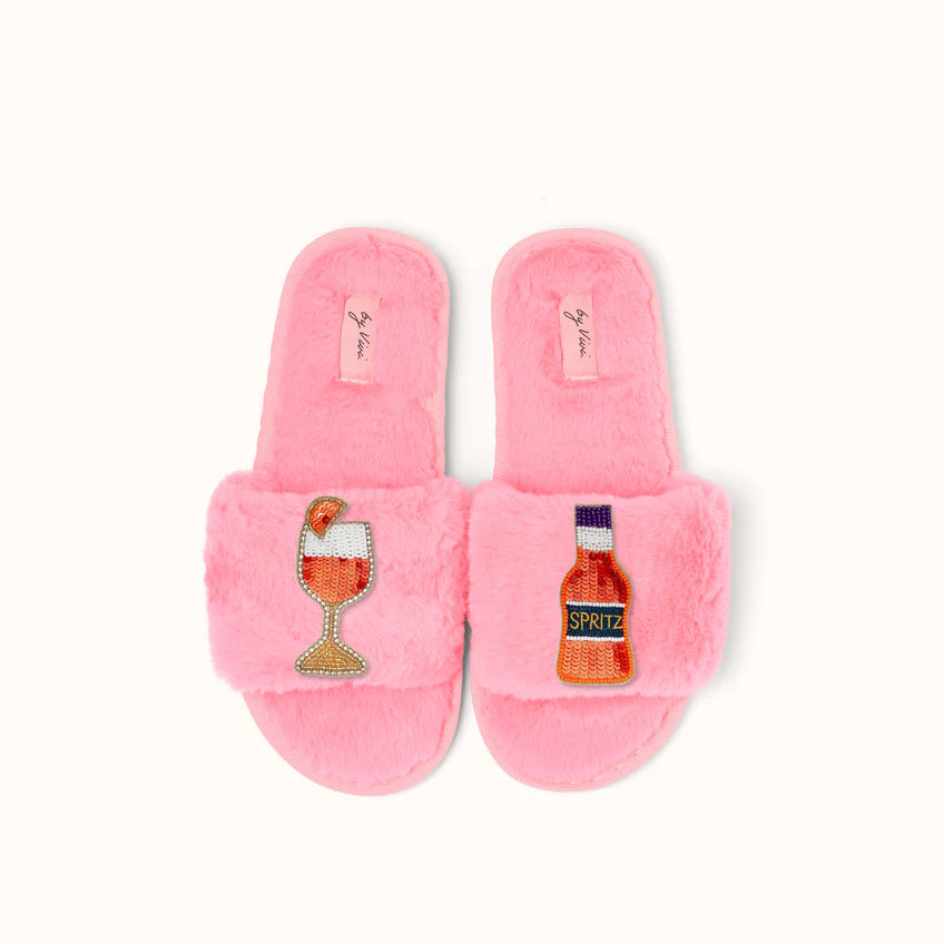 Broschenpaar für Slipper: Aperol Spritz