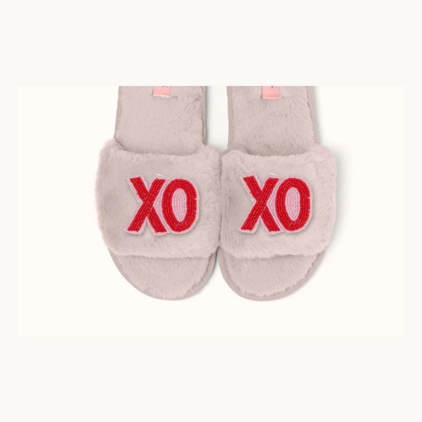 Broschenpaar für Slipper: XOXO