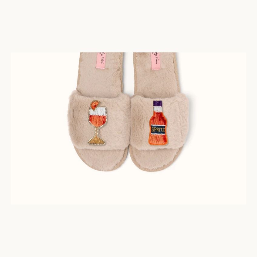 Broschenpaar für Slipper: Aperol Spritz