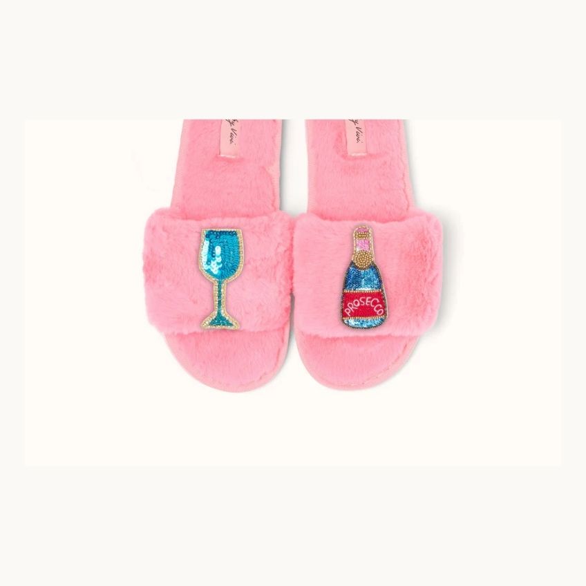 Broschenpaar für Slipper: Prosecco