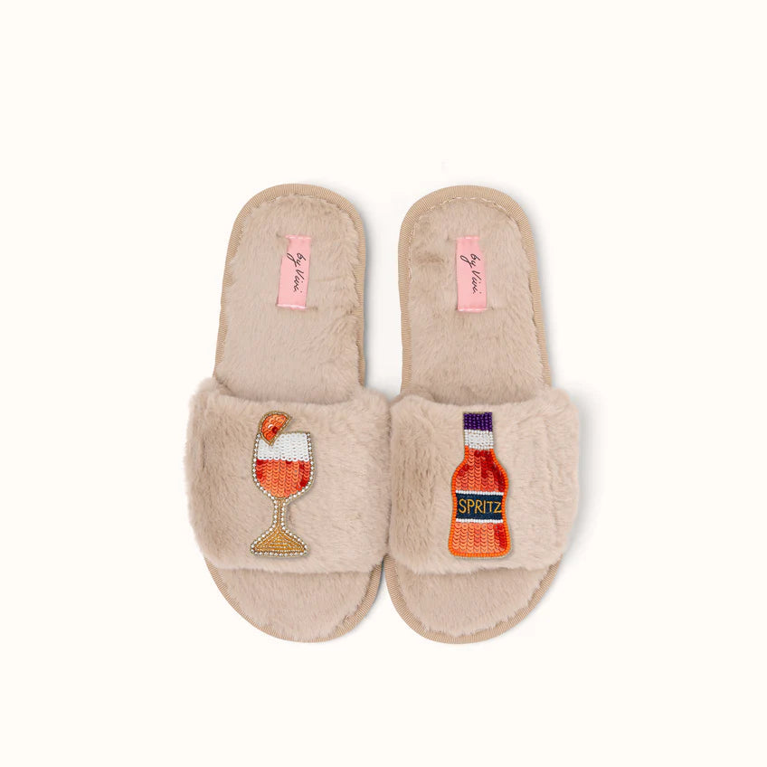 Broschenpaar für Slipper: Aperol Spritz