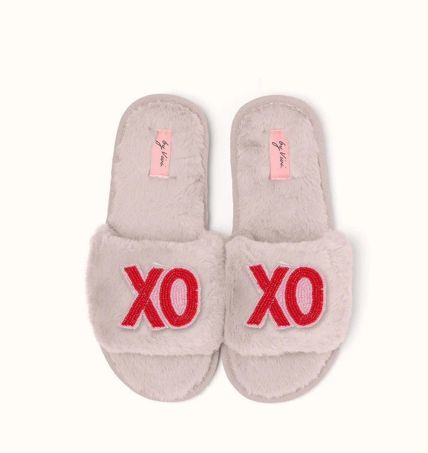 Broschenpaar für Slipper: XOXO