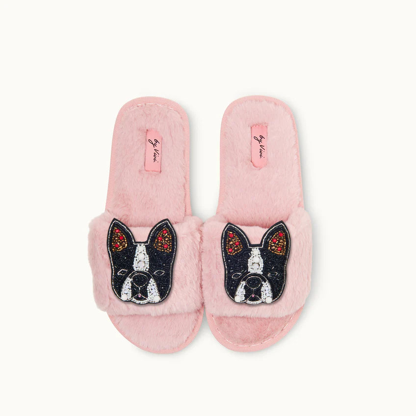 Broschenpaar für Slipper: Bulldogge