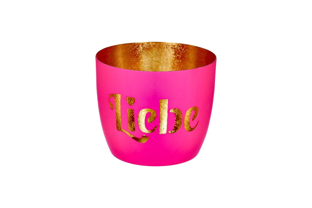 Madras, Windlicht, M, Motiv: Liebe