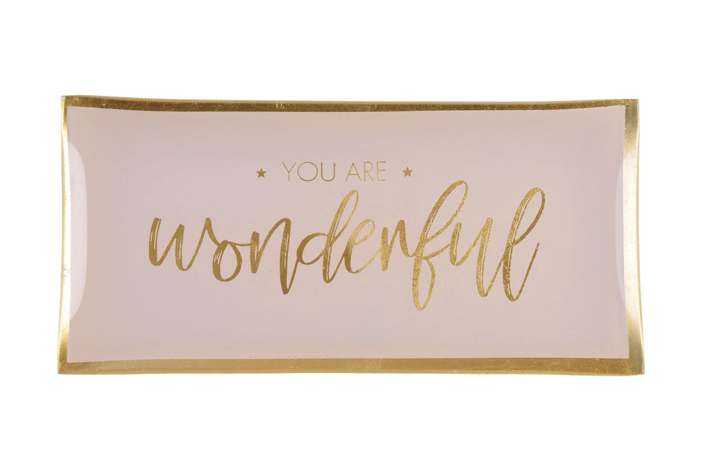 Love Plates, Glasteller, L, you are wonderful, rosa