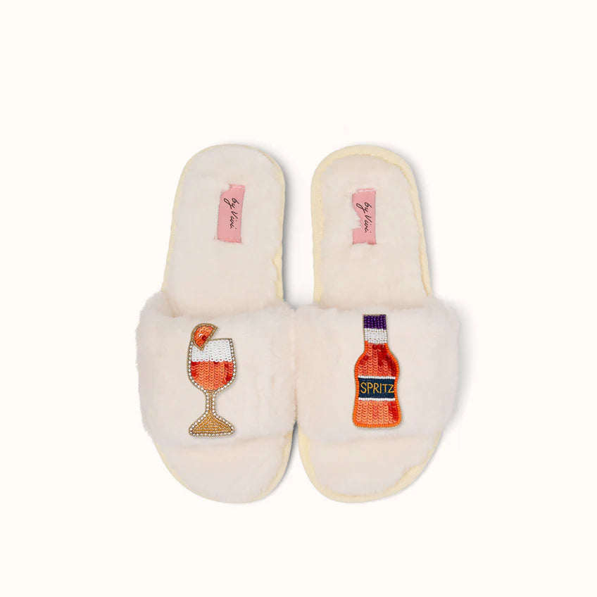 Broschenpaar für Slipper: Aperol Spritz