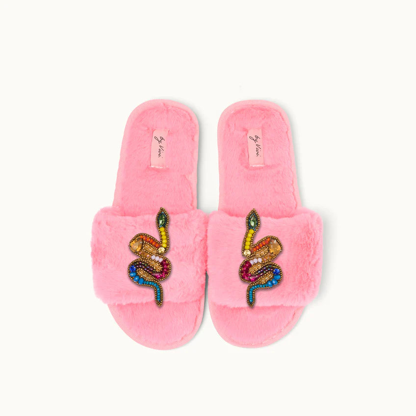 Broschenpaar für Slipper: Schlangen