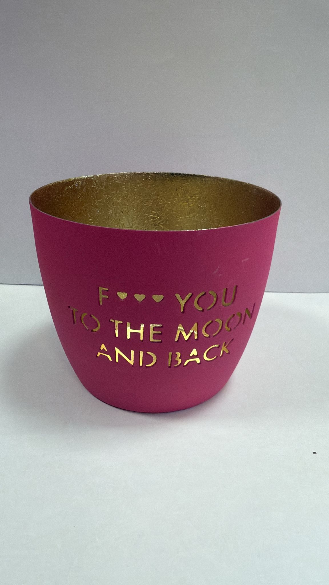 Madras, Windlicht, M, Motiv: F… you to the moon and back