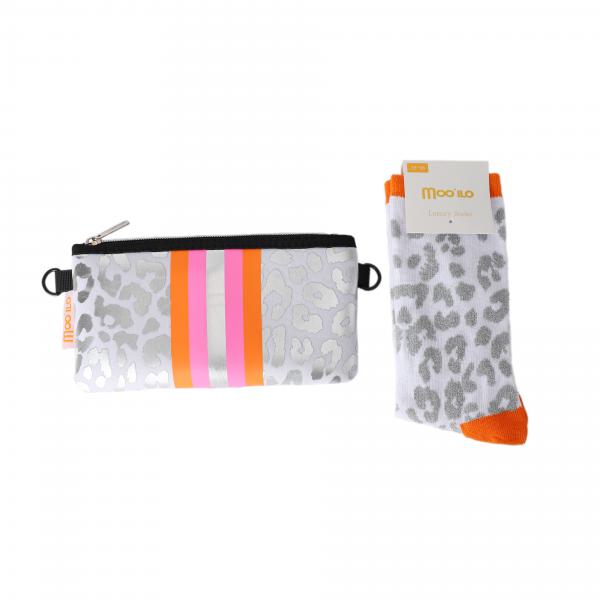 Socken Leo Weiß Silber - Leo Clutch